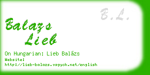balazs lieb business card